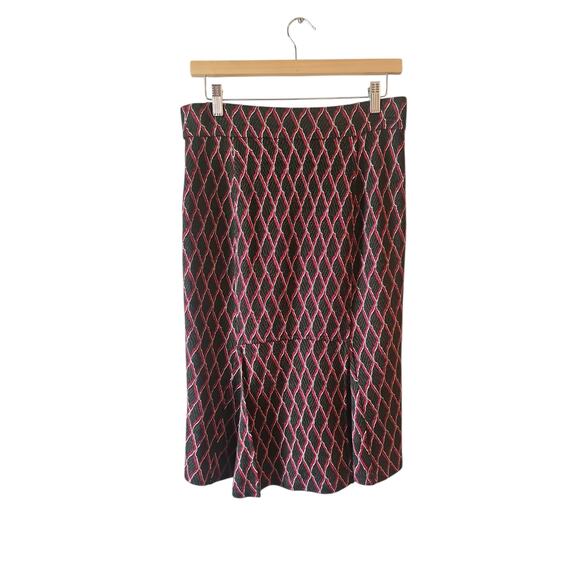Diane von Furstenberg sz 6 flare hem pencil skirt vintage wool blend WSK1 - Picture 3 of 6